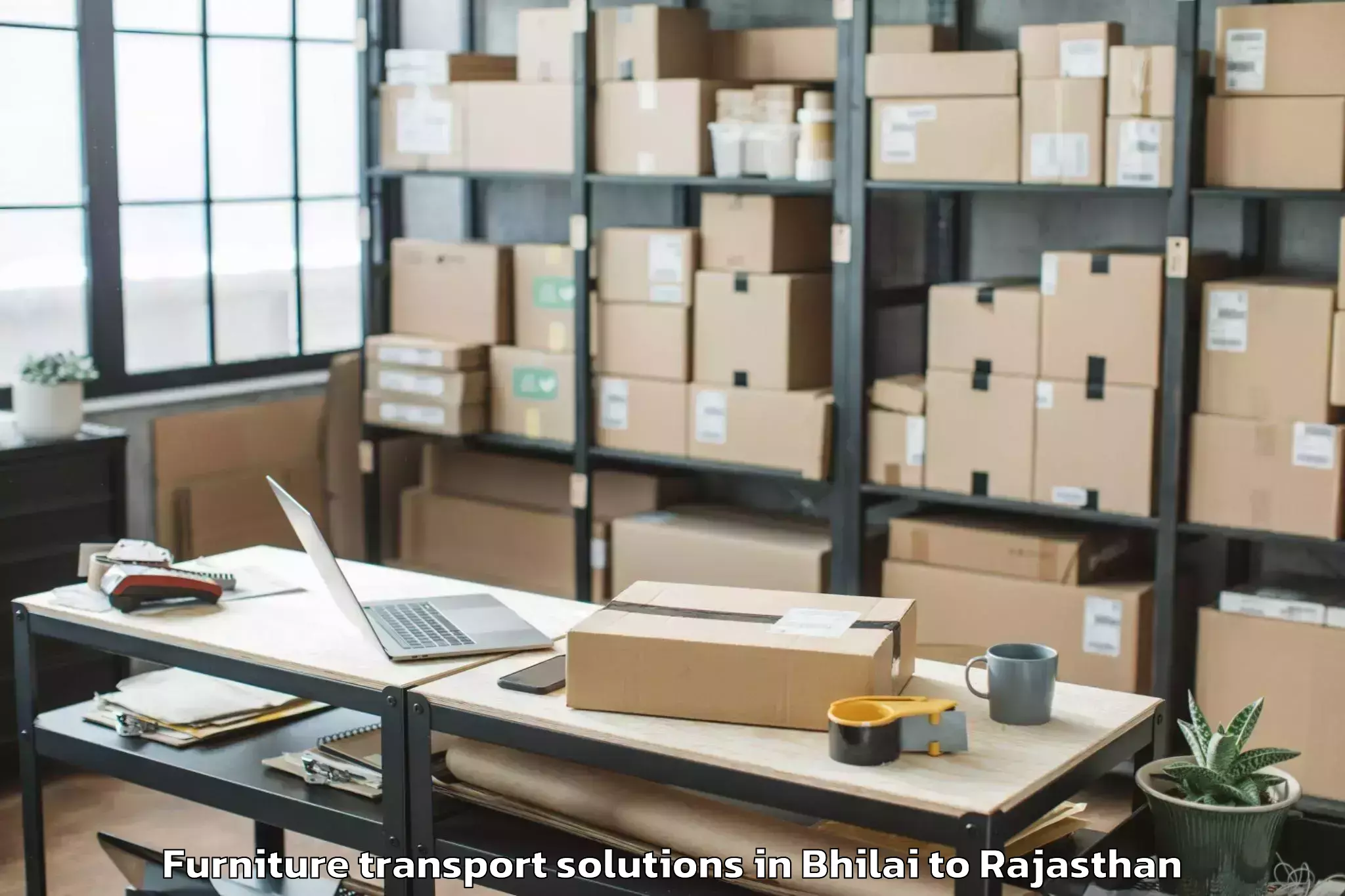 Reliable Bhilai to Sarwar Furniture Transport Solutions